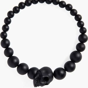 Alexander McQueen Black Resin Skull Bracelet